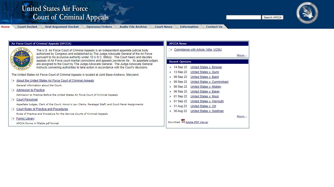 Air Force Court of Criminal Appeals